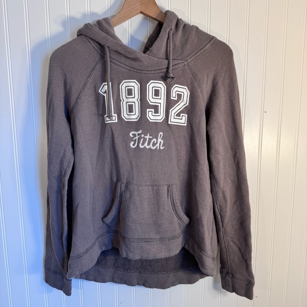 Abercrombie & Fitch Taupe Brown 100% Cotton Hooded Sweatshirt Women’s Size M